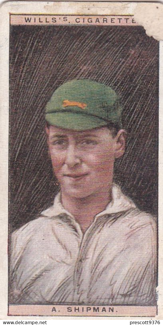 41 A Shipman, Leicestershire - Cricketers 1930 - Players Cigarette Card - Original  Card - Player's