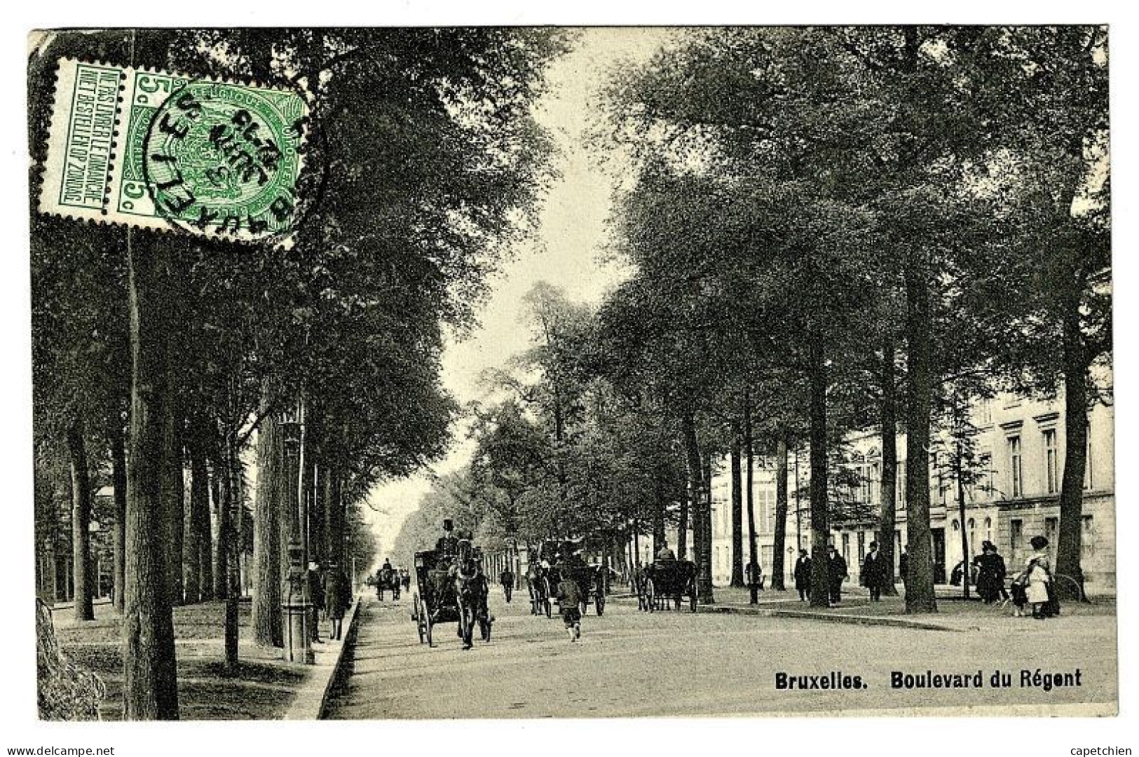 BELGIQUE / BRUXELLES / BOULEVARD DU REGENT / CARTE ECRITE EN 1910 - Avenues, Boulevards