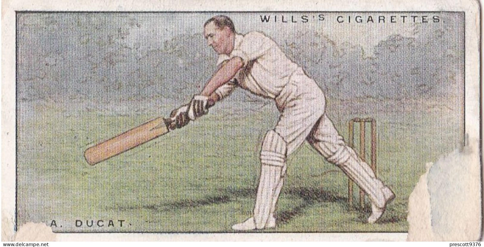 13 Andrew Ducatt, Surrey - Cricketers 1930 - Players Cigarette Card - Original  Card - Player's