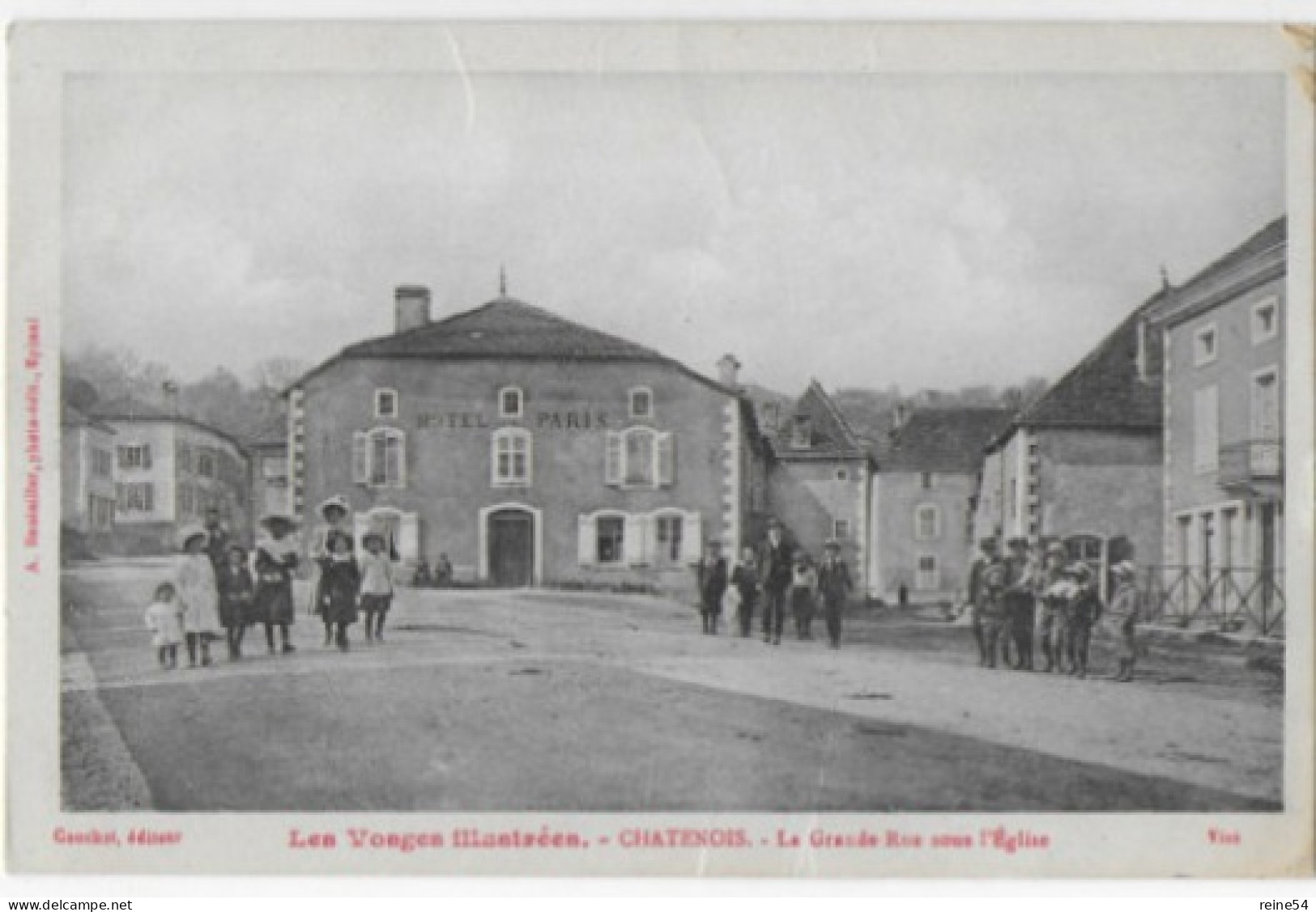 88 CHATENOIS (Vosges) La Grande Rue Sous L'église  -circulé -Edit. Bouteiller Couchot - Chatenois