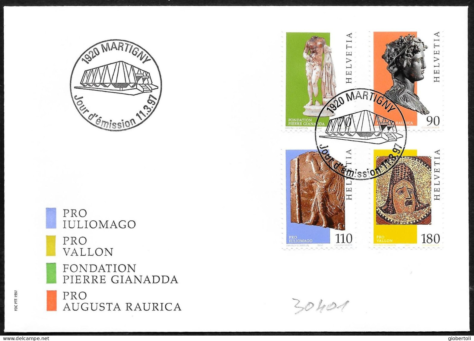 Svizzera/Switzerland/Suisse: FDC, Arte Gallo-romana, Gallo-Roman Art, Art Gallo-romain - Archéologie