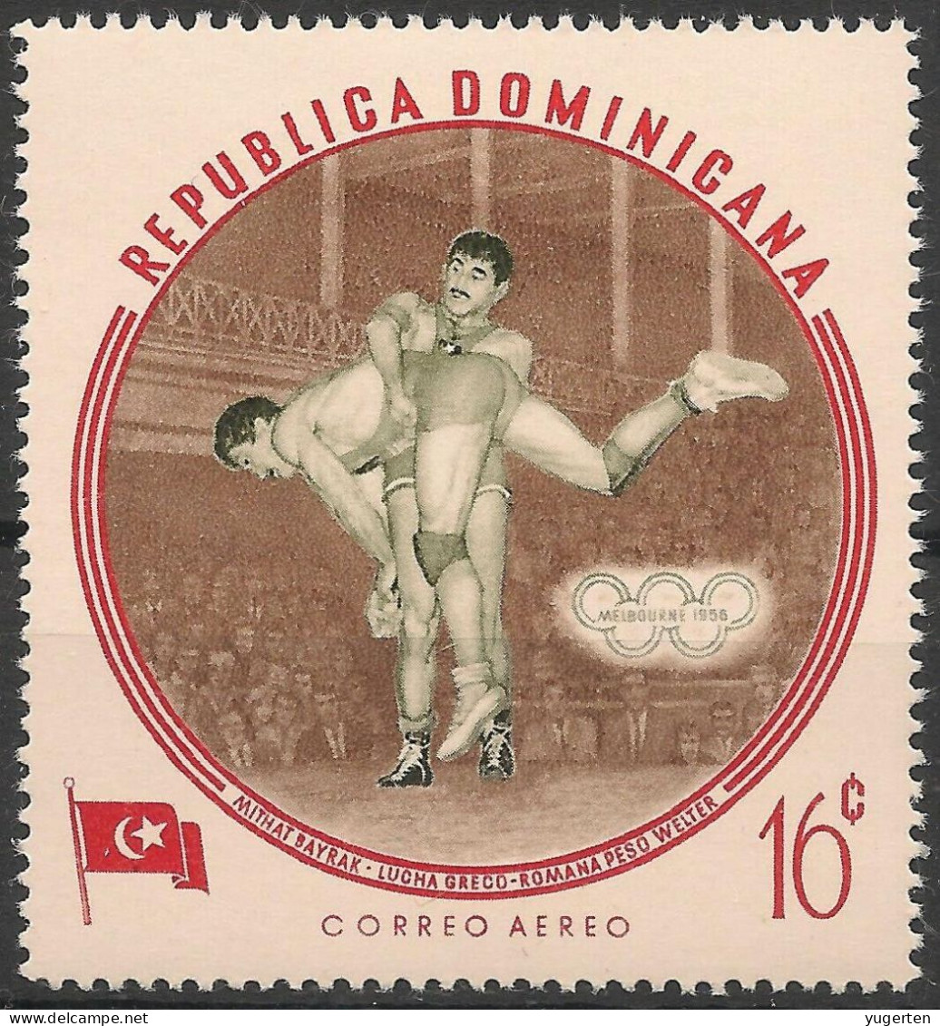 DOMINICANA 1960 - 1v - MNH - Mithal Bayrack - Turkey - Melbourne Olympics - Wrestling - Lutte - Lucha - Martial Arts - Summer 1956: Melbourne