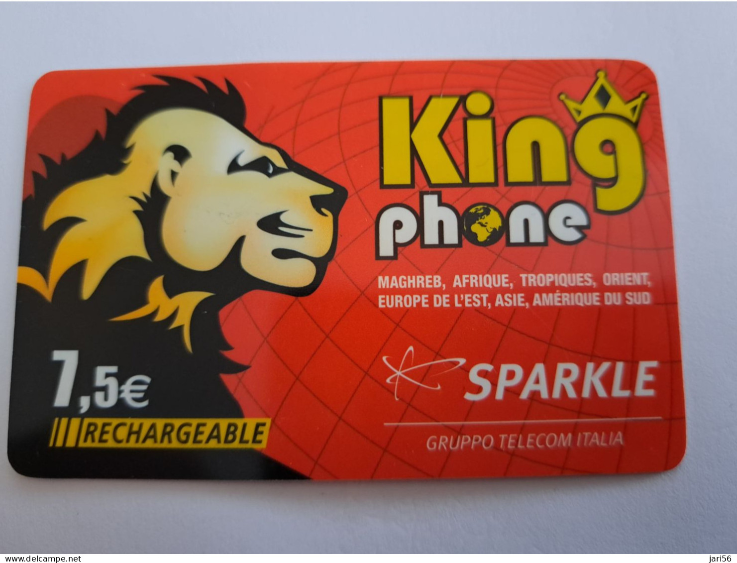 FRANCE/FRANKRIJK  / KING PHONE/ LION/LYON/ RECHARGEBLE  /   / € 7,50 PREPAID  USED    ** 14646** - Per Cellulari (telefonini/schede SIM)
