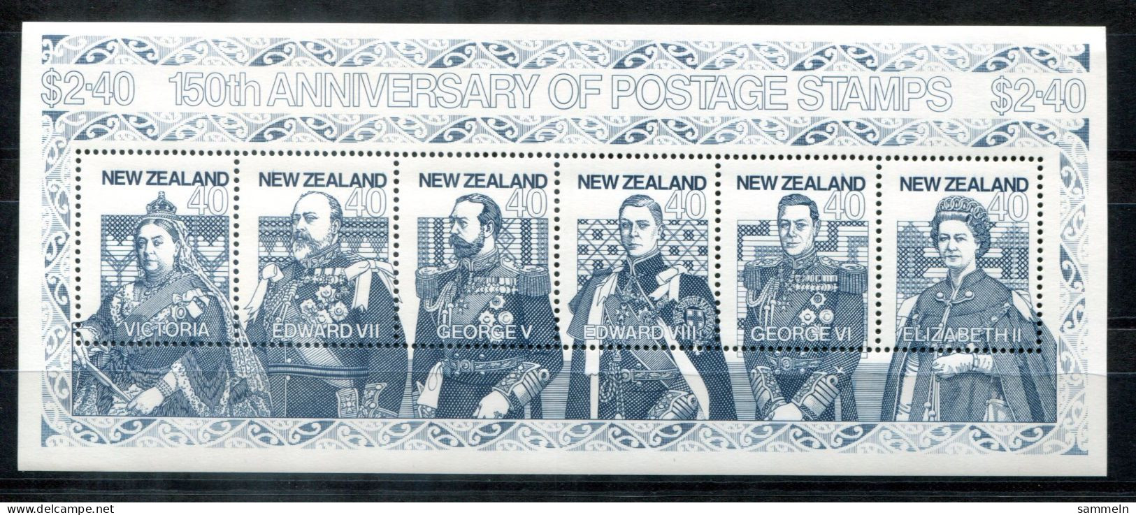 NEUSEELAND Block 27, Bl.27 Mnh - Britische Monarchen, British Kings & Queens, Monarques - NEW ZEALAND / NOUVELLE-ZÉLANDE - Blocks & Sheetlets