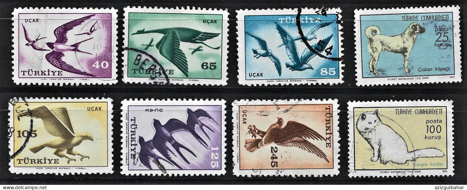 TURKEY - BIRDS AND DOGS 1 - TURKISH  STAMPS - UMM -MINT AND USED - Gebruikt