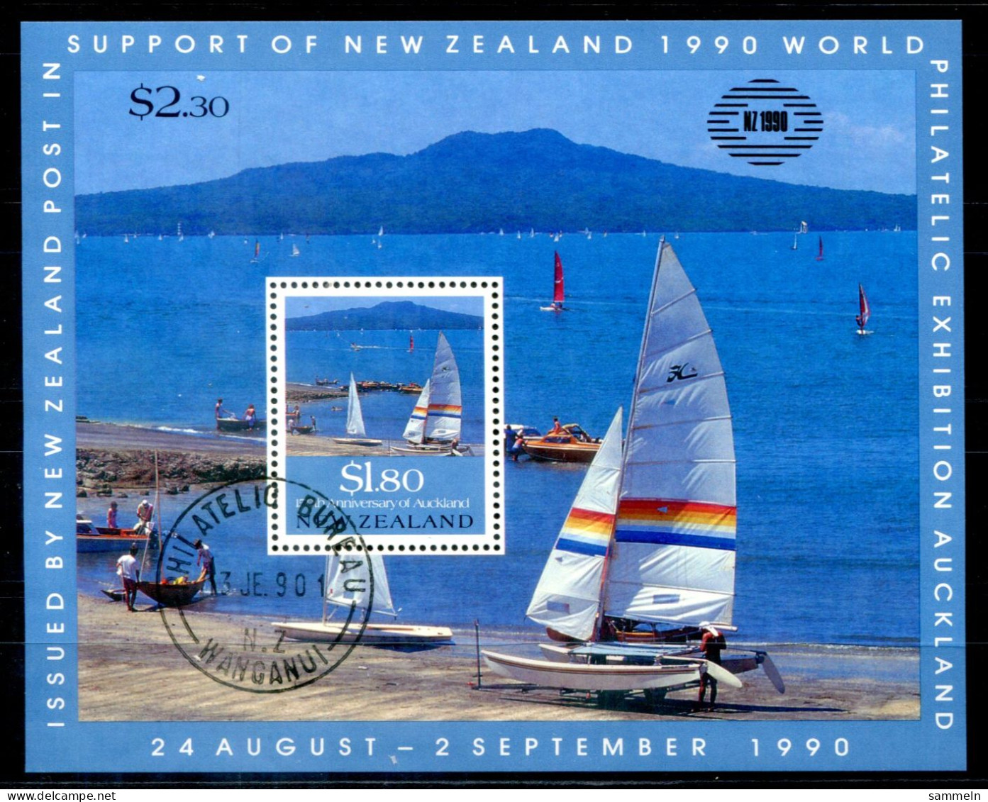 NEUSEELAND Block 25, Bl.25 Canc. - Segeln, Sailing, Voile - NEW ZEALAND / NOUVELLE-ZÉLANDE - Hojas Bloque