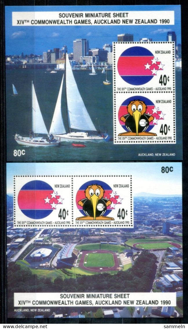 NEUSEELAND Block 21+22, Bl.21+22 Mnh - Segeln, Sailing, Voile, Commonwealth Games - NEW ZEALAND / NOUVELLE-ZÉLANDE - Hojas Bloque