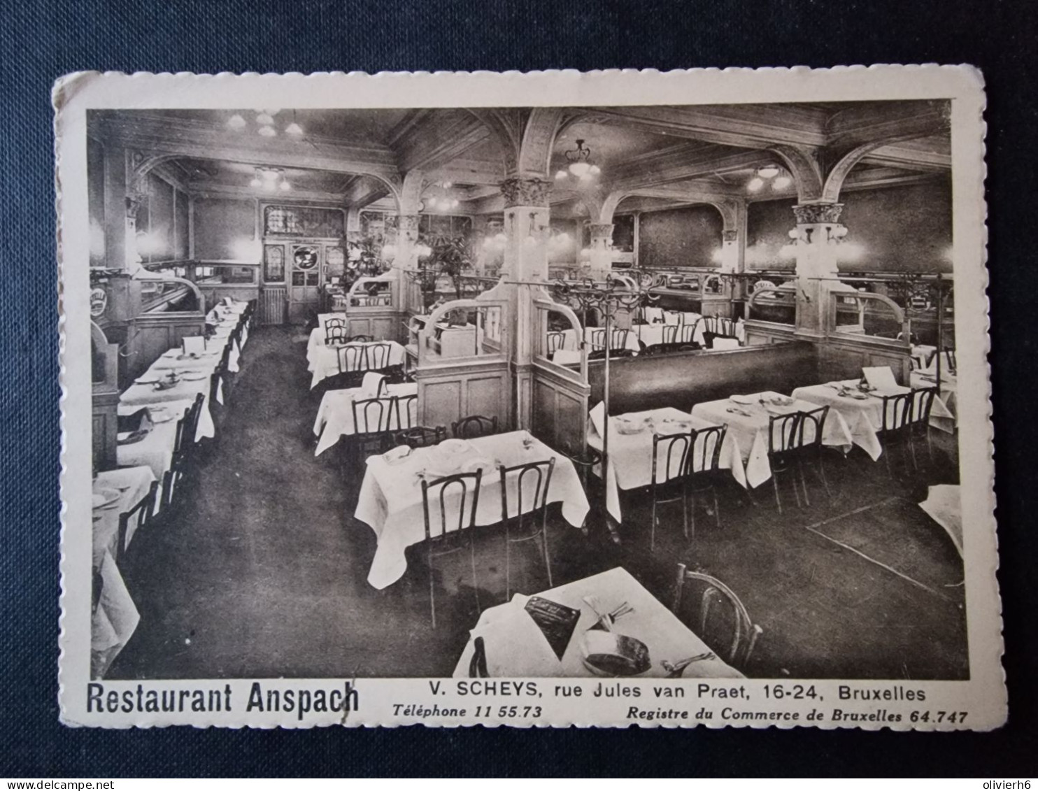 CP BELGIQUE (V2215D) BRUXELLES (2 Vues) Retsaurant ANSPACH V. Scheys Rue Jules Van Praet 16 - 24 - Cafés, Hotels, Restaurants