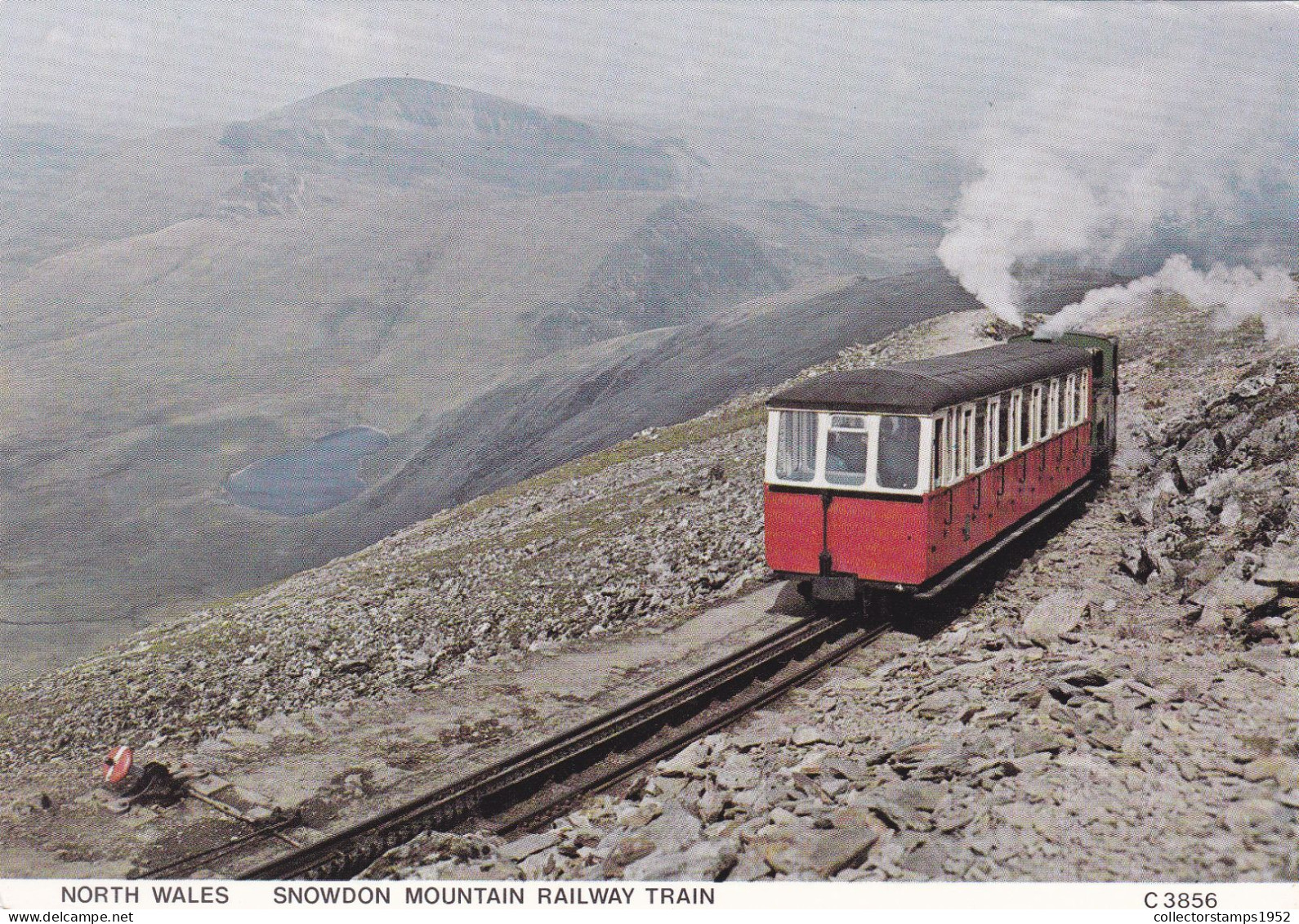 NORTH WALES, SNOWDON MOUNTAIN, RAILWAY TRAIN, GWYNEDD, UNITED KINGDOM - Gwynedd