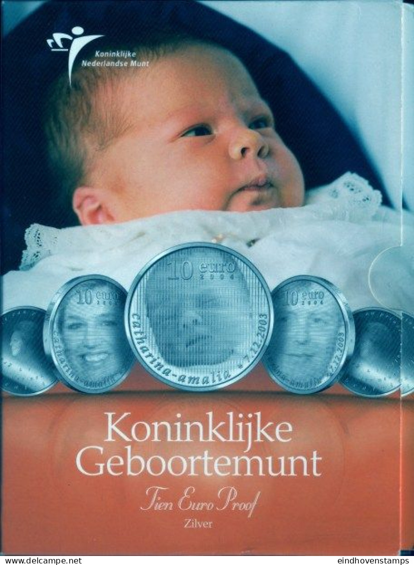 Netherlands, 2003, Coin Set Royal Birth Princess Amalia € 10.- Coin 2007 In Brilliant Unused Quaity - Nieuwe Sets & Testkits