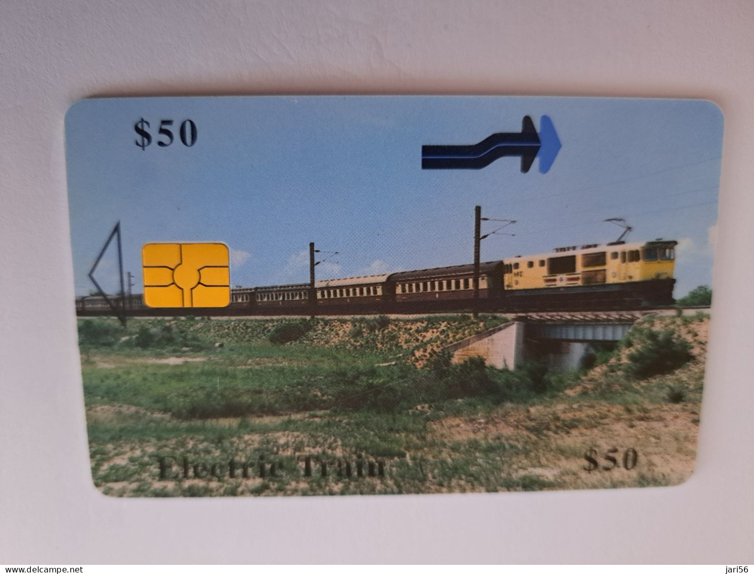 ZIMBABWE /  CHIPCARD  $50,-/ ELECTRIC TRAIN / HARARE /  FINE USED   **14656** - Simbabwe