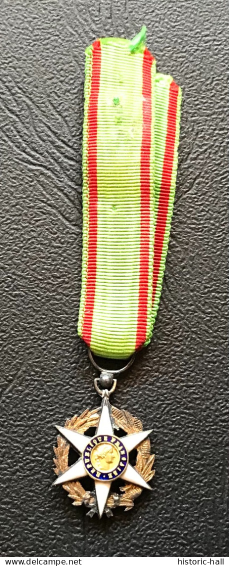 Medaille En Reduction - Chevalier MERITE AGRICOLE - 1883 - Francia