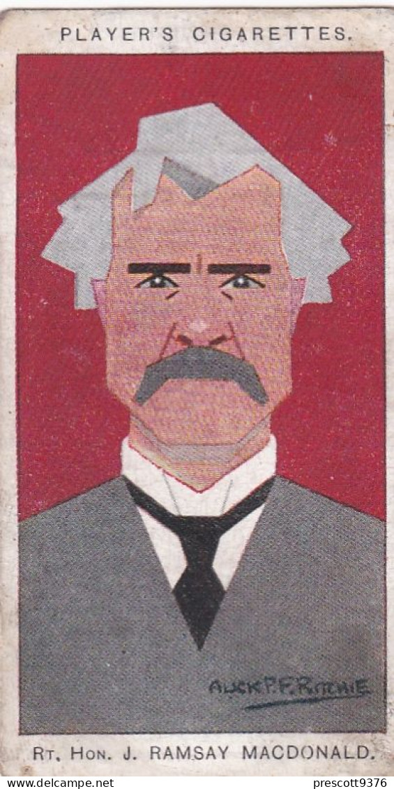 40 Ramsey Macdonald MP - Straight Line Caricatures 1926 - Players Cigarette Card - Original - Wills