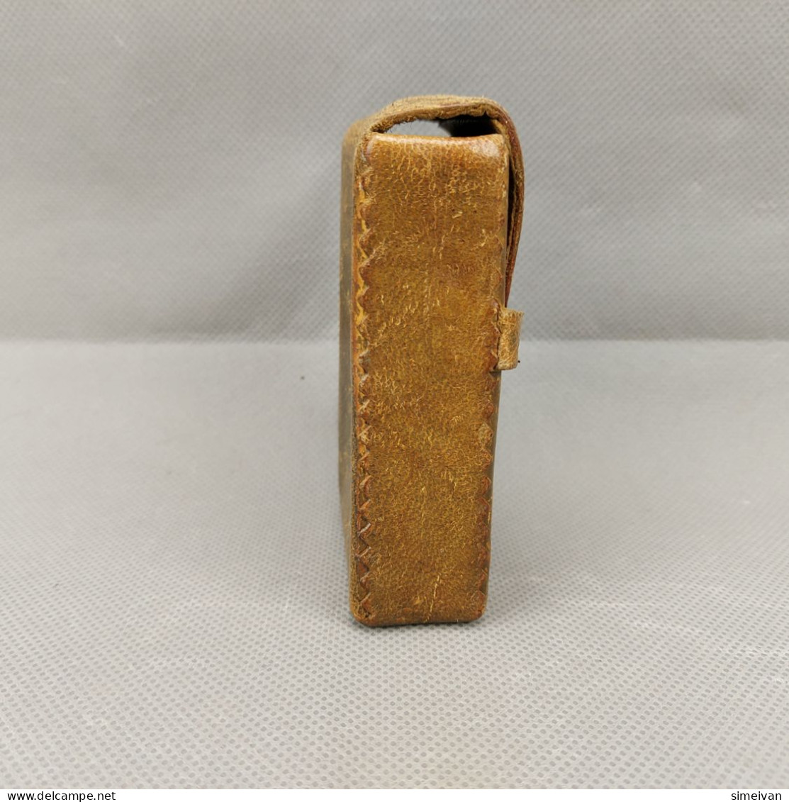 VINTAGE BROWN LEATHER CIGARRETE CASE HOLDER #0427 - Cigarette Holders