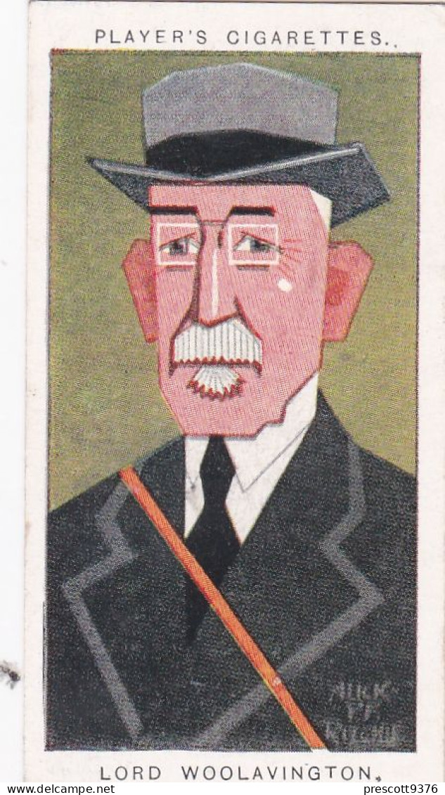 50 Lord Woolavington - Straight Line Caricatures 1926 - Players Cigarette Card - Original - Wills