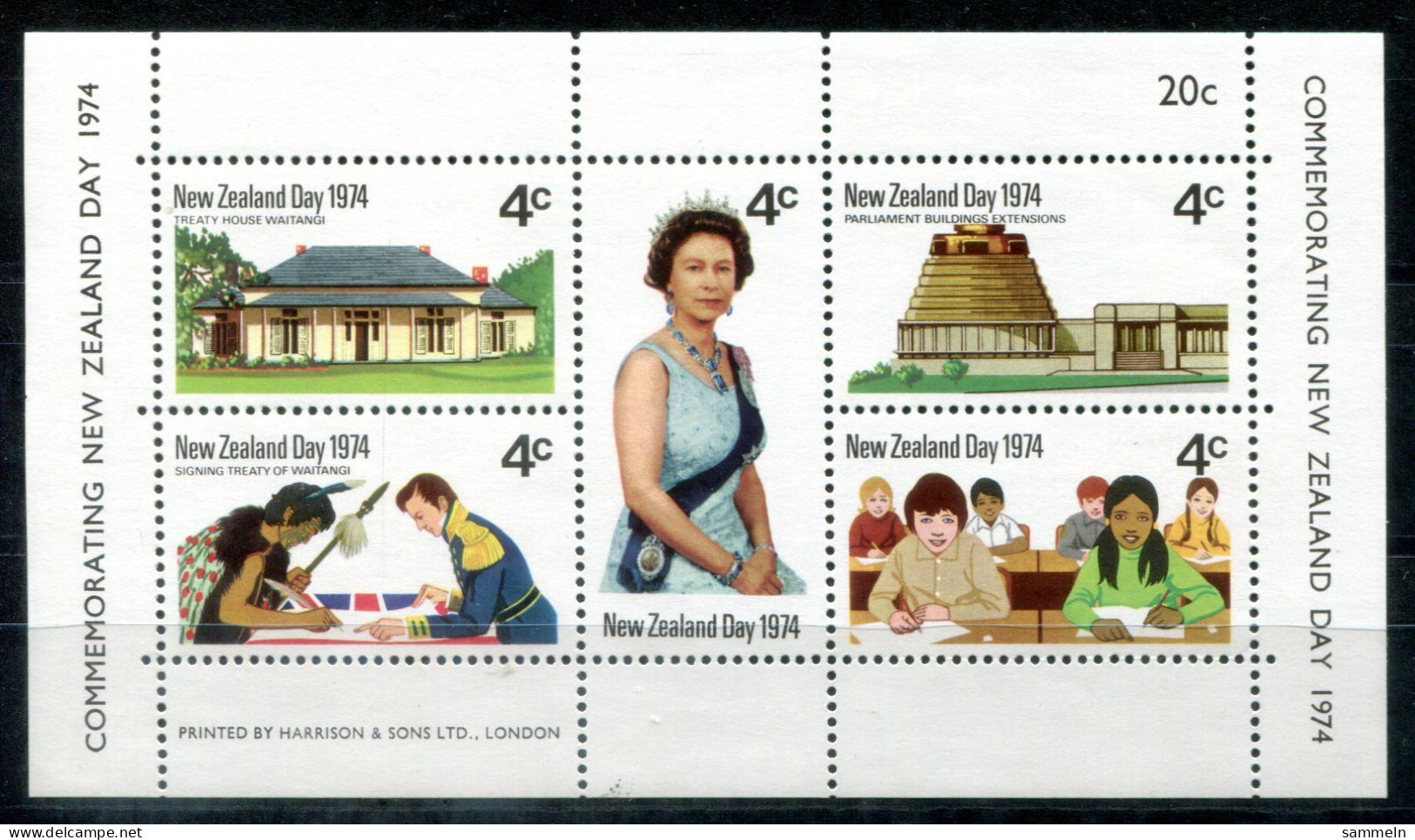 NEUSEELAND Block 2, Bl.2 Mnh - Queen Elizabeth  - NEW ZEALAND / NOUVELLE-ZÉLANDE - Hojas Bloque