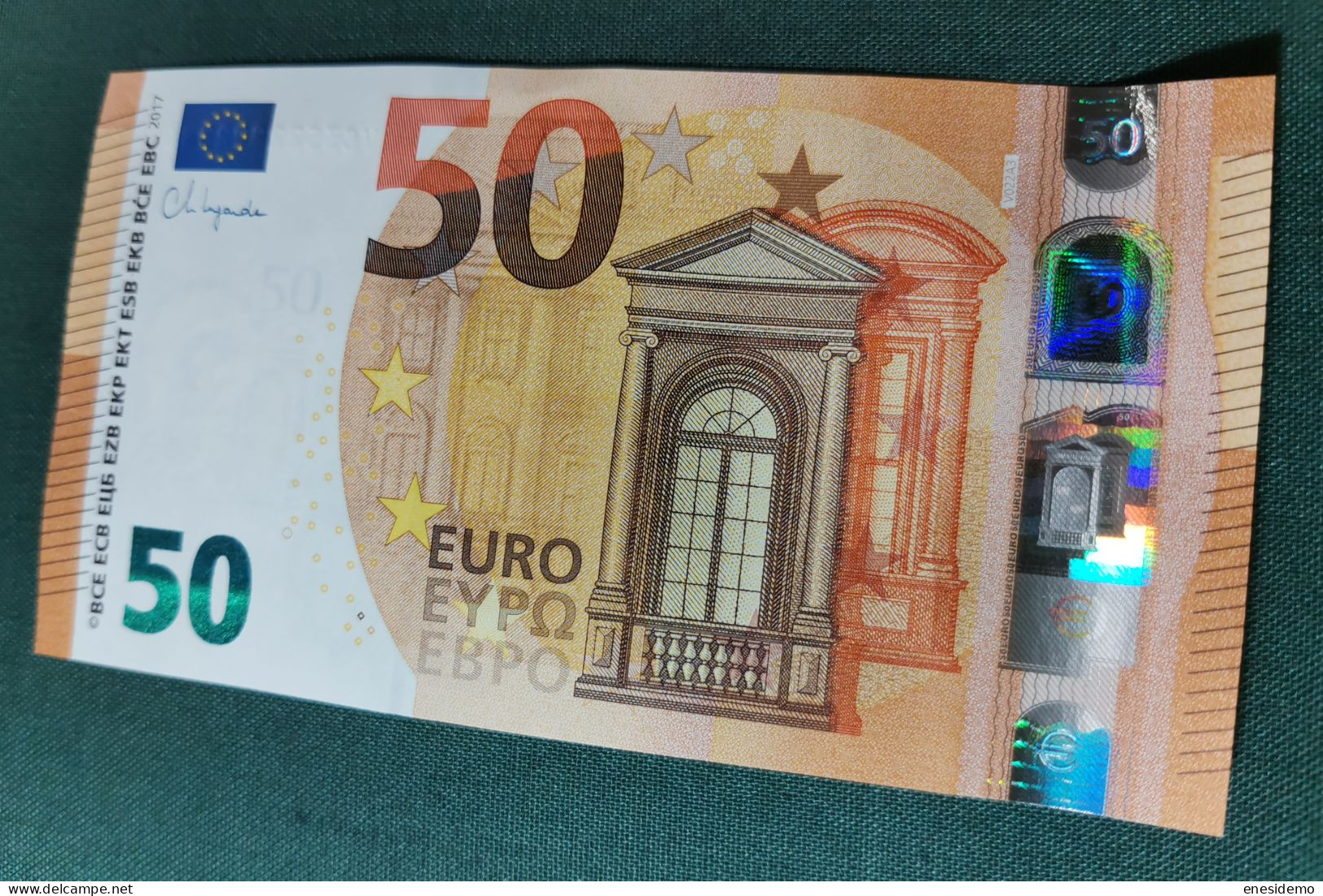 50 EURO SPAIN 2017 LAGARDE V022A3 VC SC FDS UNC. PERFECT - 50 Euro