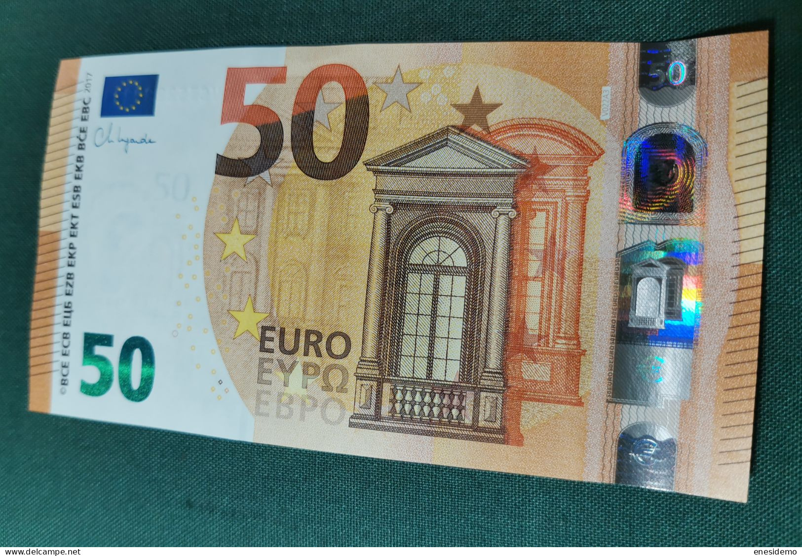 50 EURO SPAIN 2017 LAGARDE V022A3 VC SC FDS UNC. PERFECT - 50 Euro