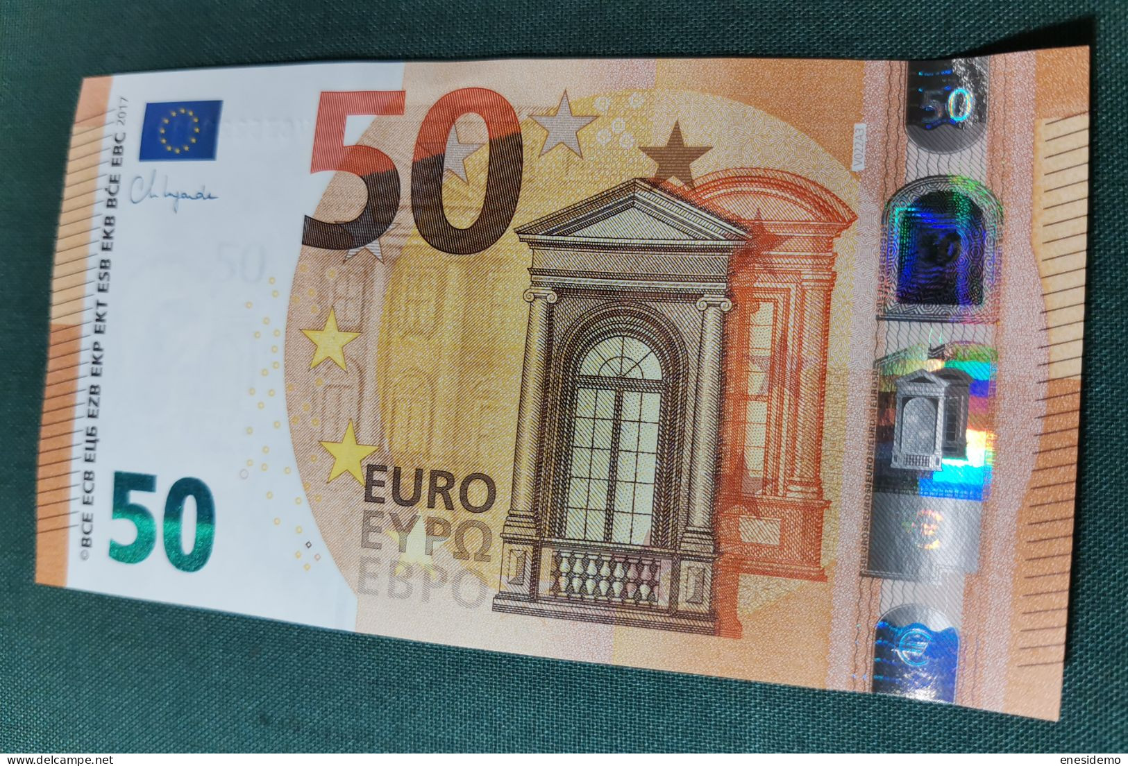 50 EURO SPAIN 2017 LAGARDE V022A3 VC SC FDS UNC. PERFECT
