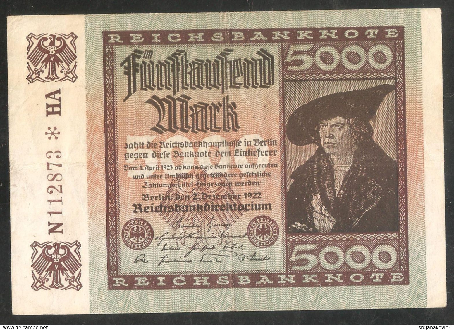 GERMANY 1923 - 5.000 Mark