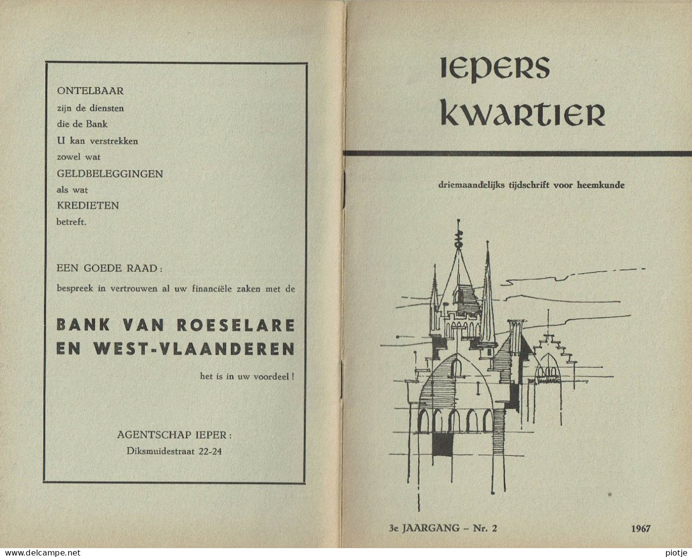 * Ieper - Ypres * (Iepers Kwartier - Jaargang 3 - Nr 2 - Juni1967) Tijdschrift Voor Heemkunde - Heemkundige Kring - Geographie & Geschichte