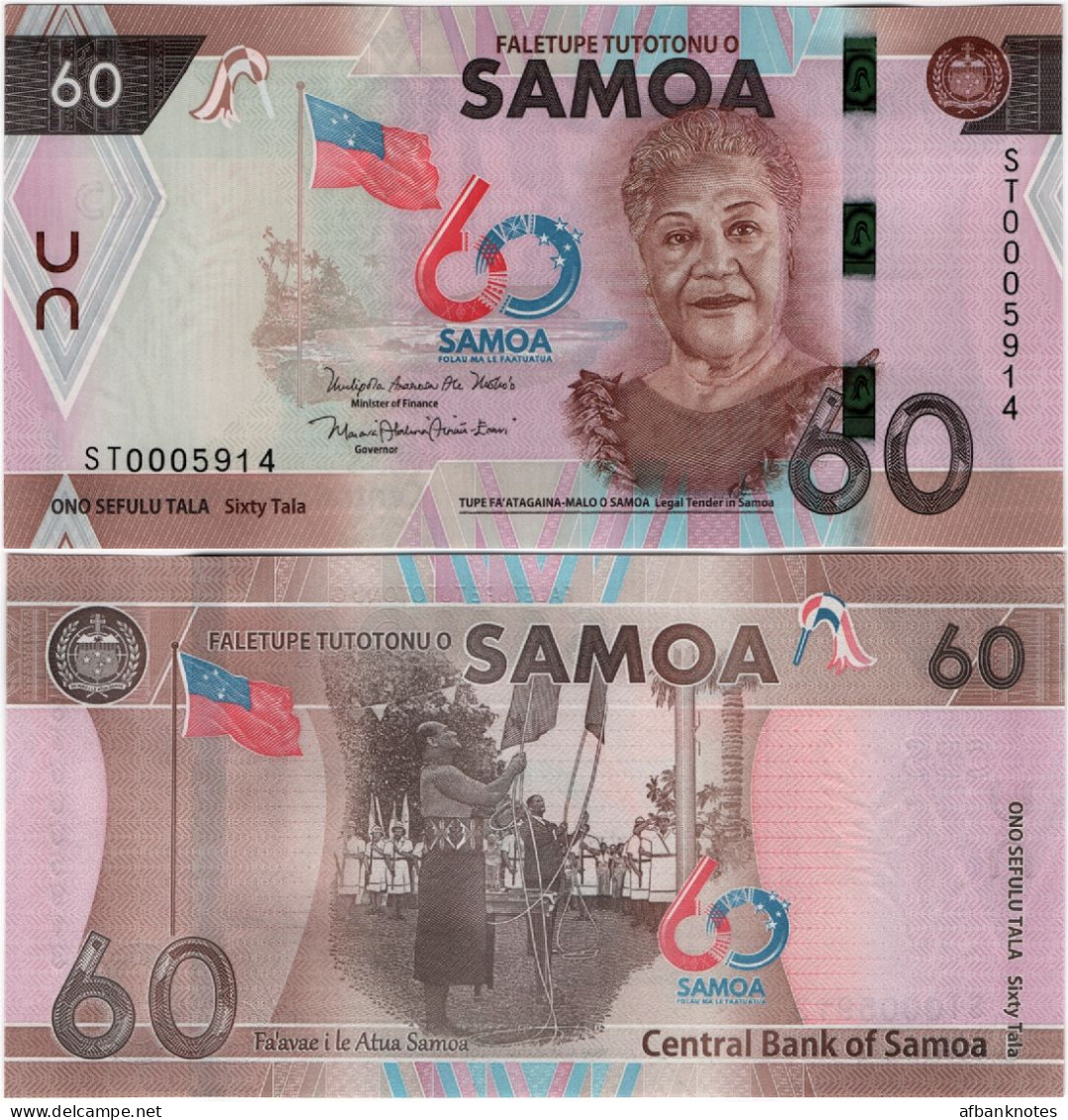 SAMOA        60 Tala        Comm.       P-W46        ND (2023)       UNC - Samoa