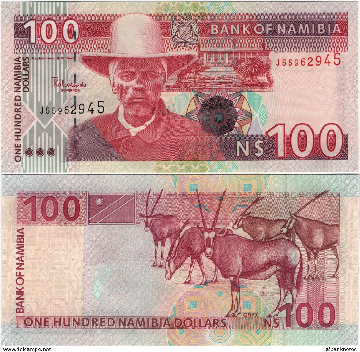 NAMIBIA       100 Dollars       P-9A       ND (2003)       UNC - Namibia