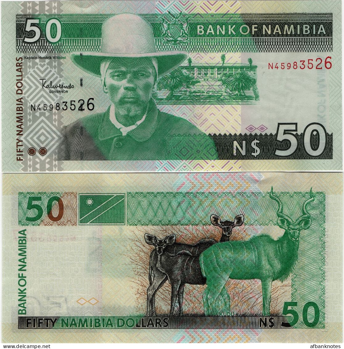 NAMIBIA       50 Dollars       P-8b       ND (2004)       UNC - Namibie