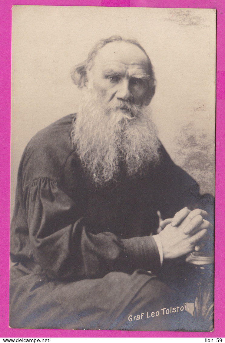 297008 / Count Leo (Lev) Nikolayevich Tolstoy - Russian Writer ,  Tolstoyan Movement Is A Social Movement Based 1900 PC - Ecrivains