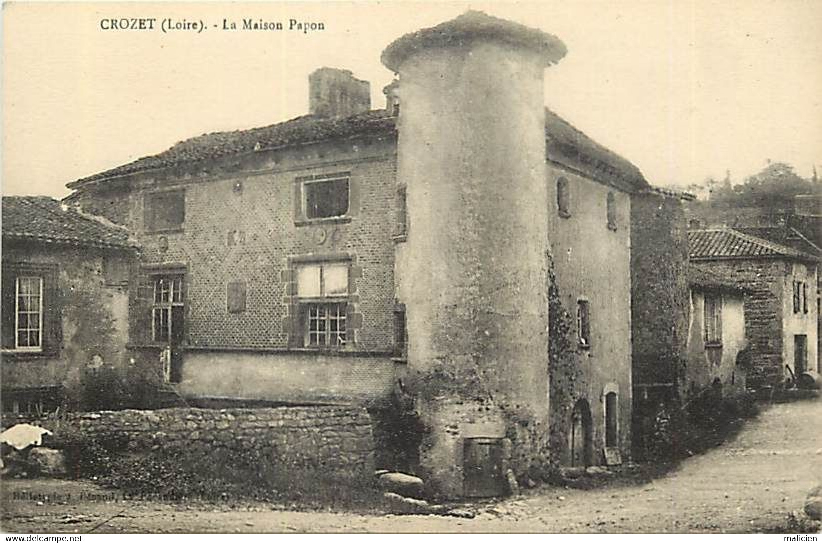 - Loire - Ref-B429- Crozet - La Maison Papon - Verso Publicité Maison Becaud - La Pacaudière - - La Pacaudiere