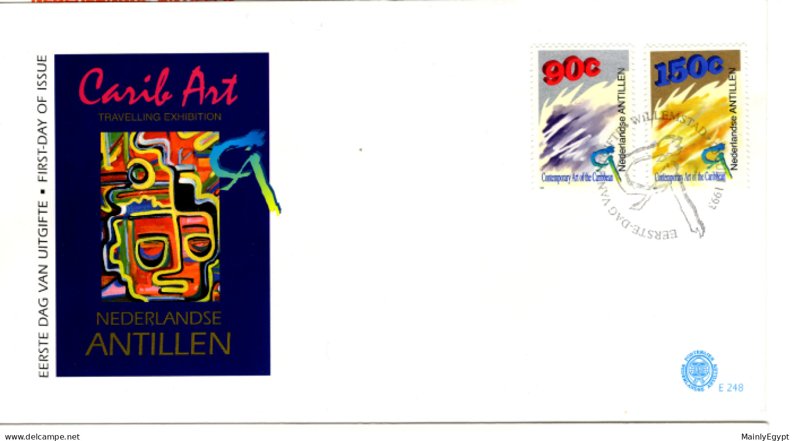 NETHERLANDS ANTILLES: 1993 -  FDC - Caribbean Art  (E248) - Curaçao, Nederlandse Antillen, Aruba