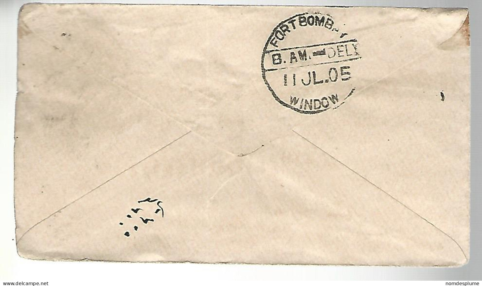 51938 ) Cover India Postmark Fort Bombay 1905 - Briefe