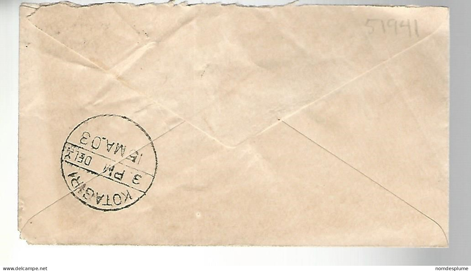 51941 ) Cover India Postmark  Kotagiri 1903 - Buste
