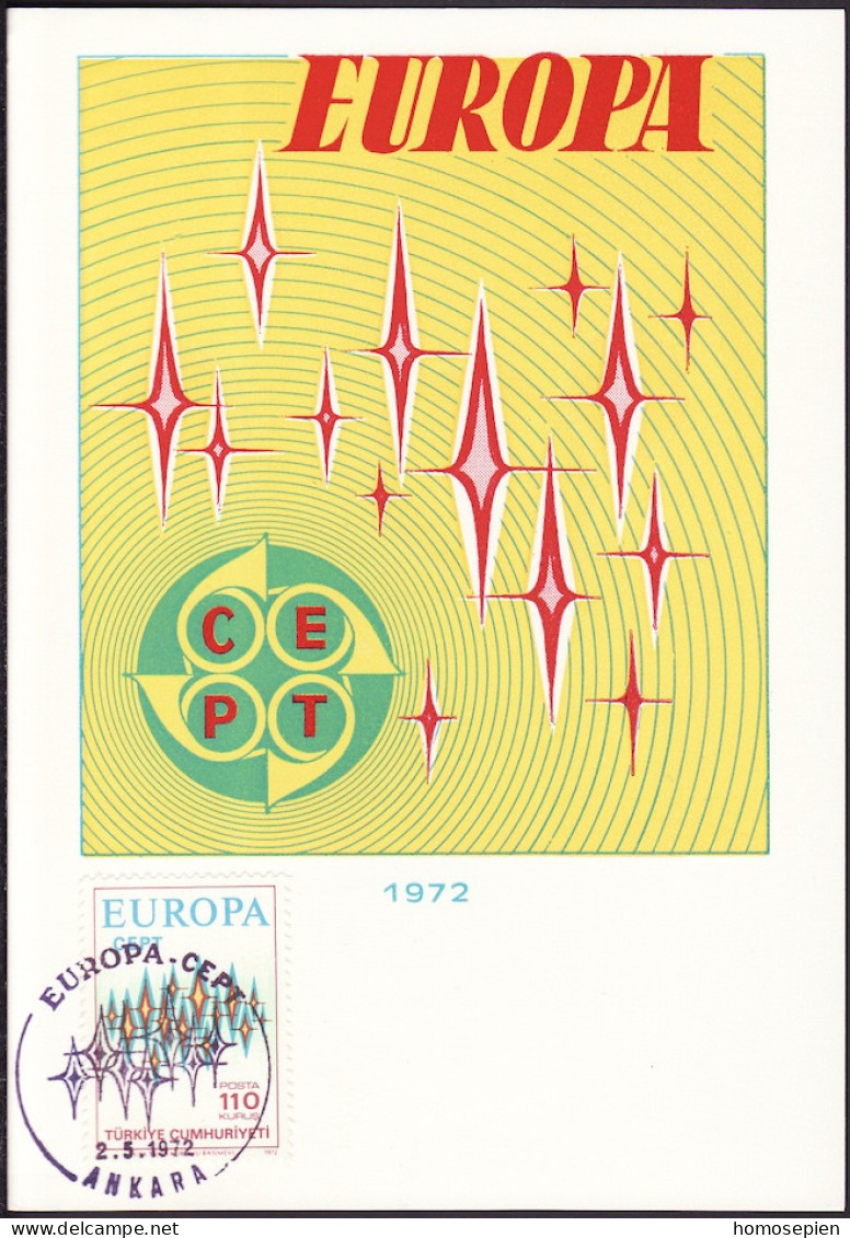 Europa CEPT 1972 Turquie - Türkei - Turkey CM Y&T N°2024 - Michel N°MK2253 - 110k EUROPA - 1972