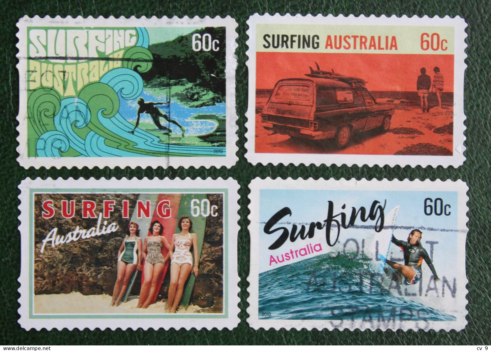 Surfing Self Adhesive 2013 Mi 3895-3898 Y&T Used Gebruikt Oblitere Australia Australien Australie - Used Stamps