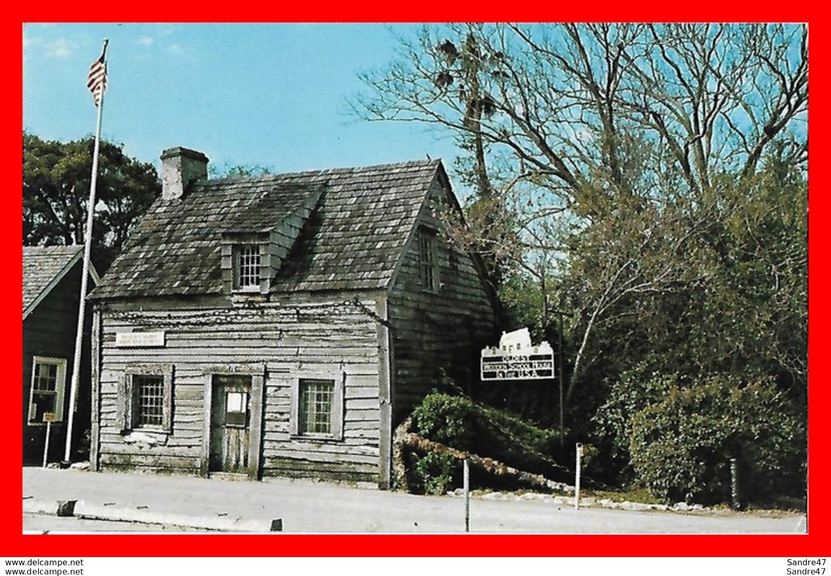 CPSM/pf SAINT AUGUSTINE (Etats-Unis)  Oldest Wooden School House..*4028 - St Augustine