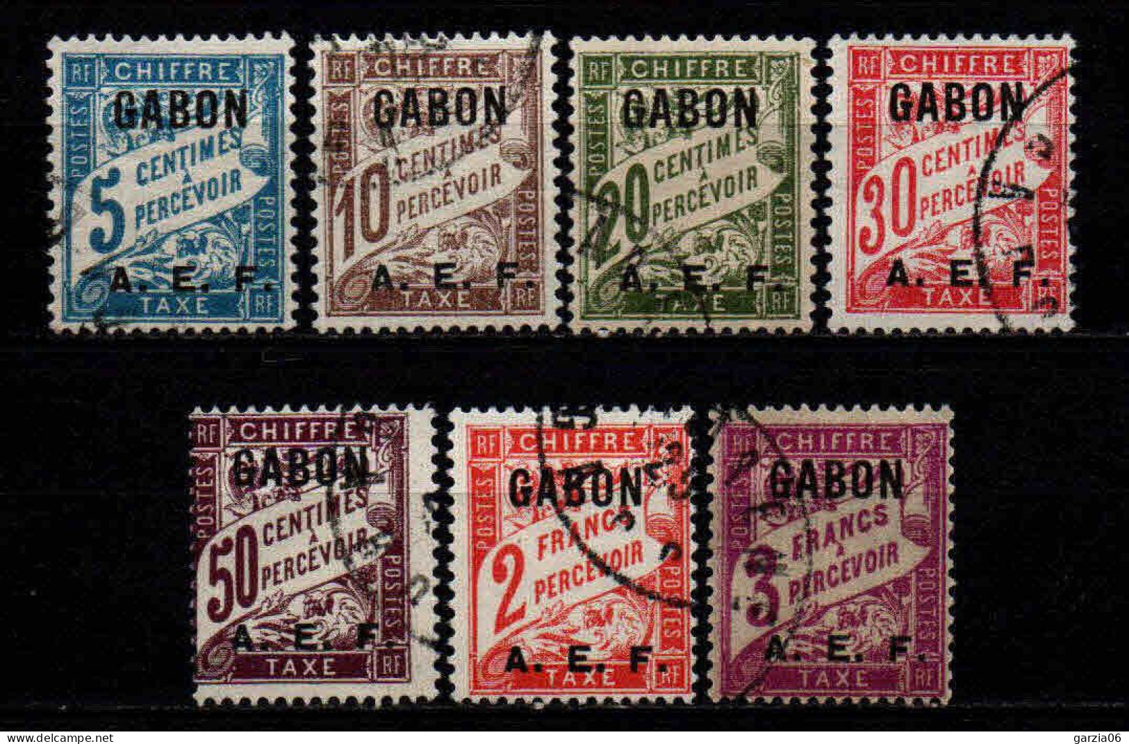 Gabon  - 1928  - Tb Taxe N° 1/2/3/5/7/10/11   - Oblit - Used - Impuestos