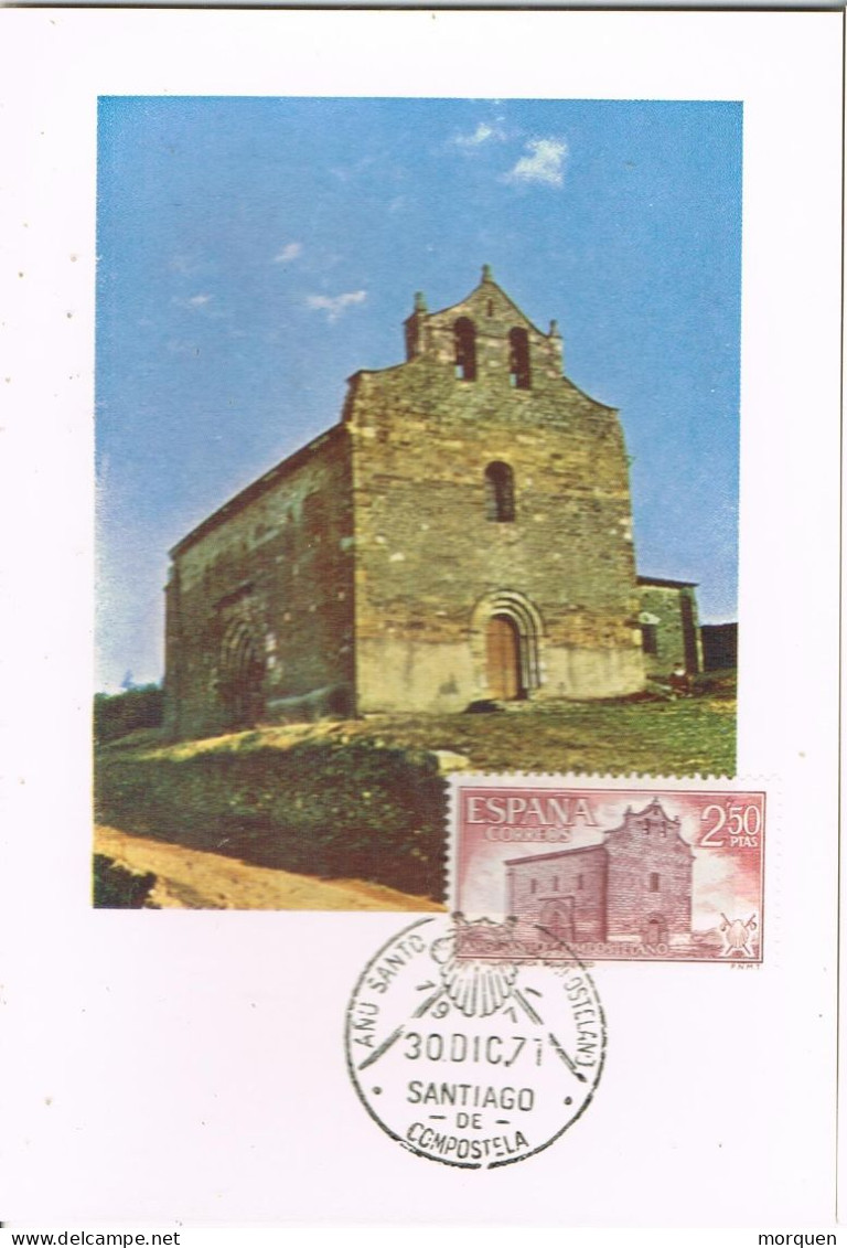 51265. Tarjeta Maxima SANTIAGO (Coruña) 1971. Año Santo Compostelano. VILLAFRANCA Del BIERZO (Leon) - Tarjetas Máxima