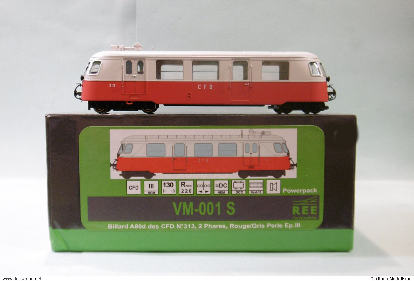 REE - AUTORAIL BILLARD A80D CFD 313 DCC Sound ép. III Réf. VM-001 S Neuf NBO HOm 1/87 - Loks