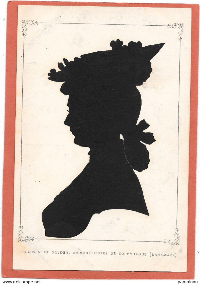 SILHOUETTE Femme Chapeau - Clausen Et Nolden, COPENHAGUE (Danemark) - Silhouettes