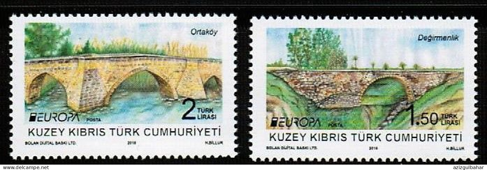 2018 - EUROPA - BRIDGES - TURKISH CYPRIOT STAMPS - STAMPS - 18TH MAY 2018 - 2018