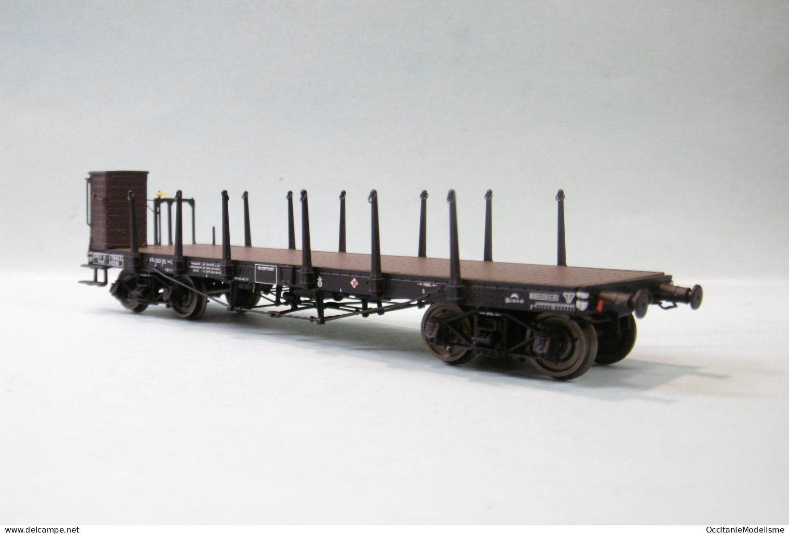 REE - WAGON A RANCHERS PLAT TP Avec Guérite Ep. III A SNCF Réf. WB-545 Neuf NBO HO 1/87 - Goods Waggons (wagons)