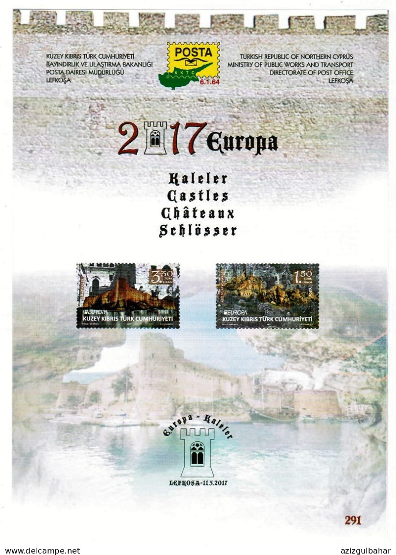 2017 - EUROPA - UMM - CASTLES - TURKISH CYPRIOT STAMPS - 11TH MAY 2017 - 2017