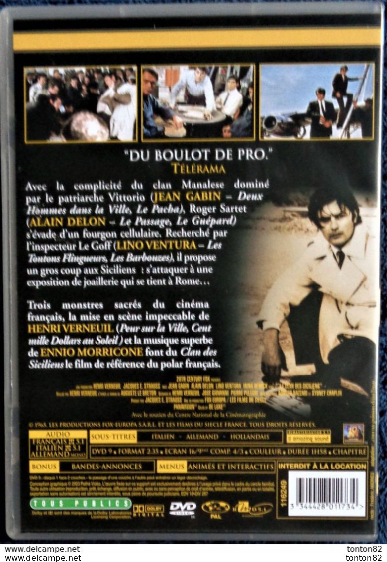 Le Clan Des Siciliens - Film De Henri Verneuil - Jean Gabin - Alain Delon - Lino Ventura . - Policiers