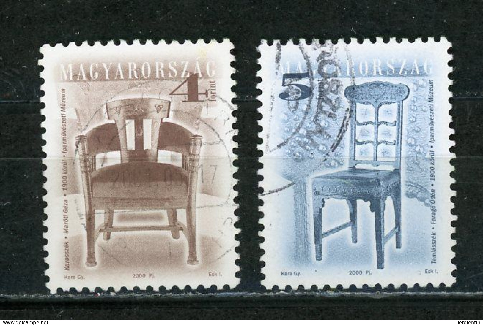 HONGRIE : MEUBLES   - N° Yvert 3749+3750 Obli. - Used Stamps