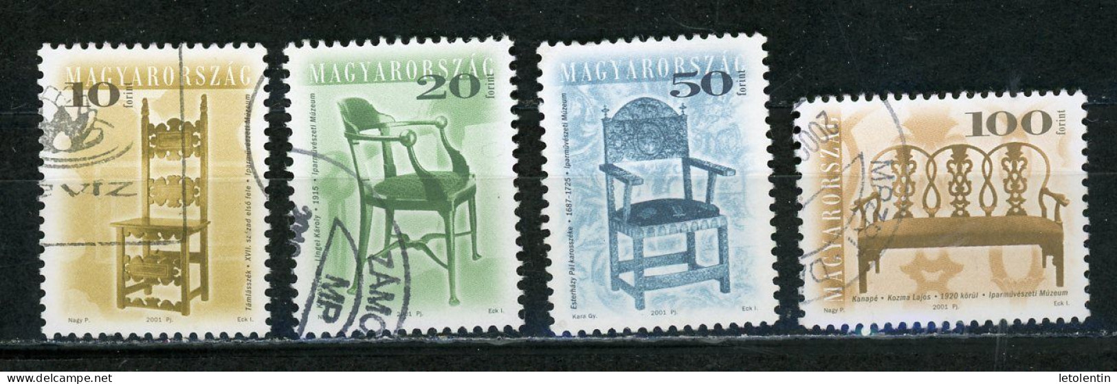 HONGRIE : MEUBLES   - N° Yvert 3687+3688+3689+3691 Obli. - Used Stamps