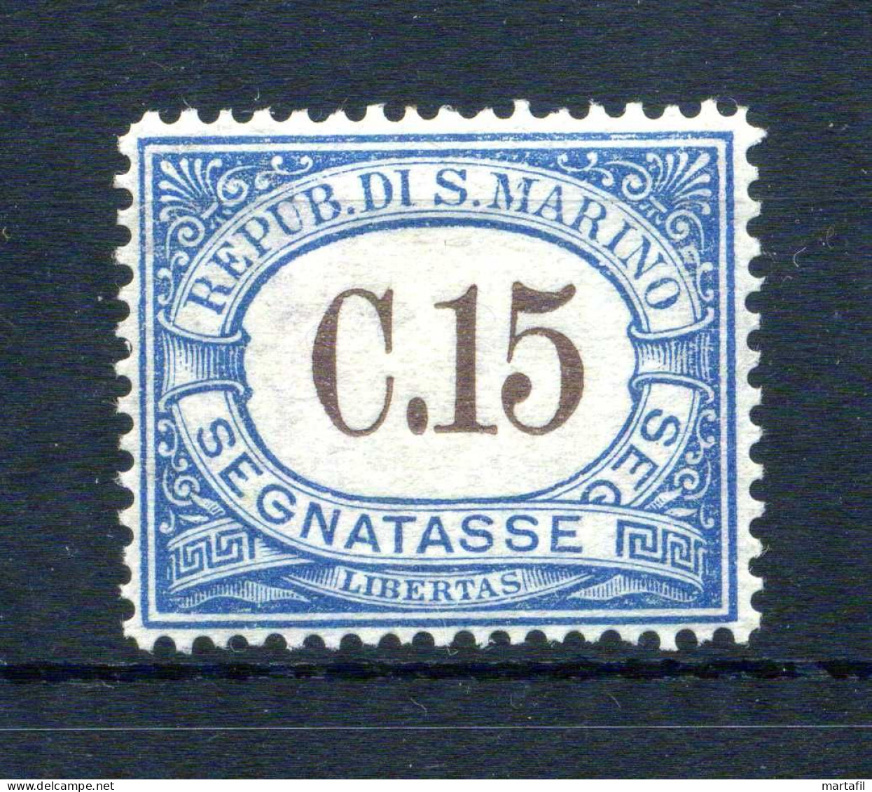 1939 SAN MARINO Segnatasse Tasse Tax N.55 15 Centesimi MNH ** - Impuestos