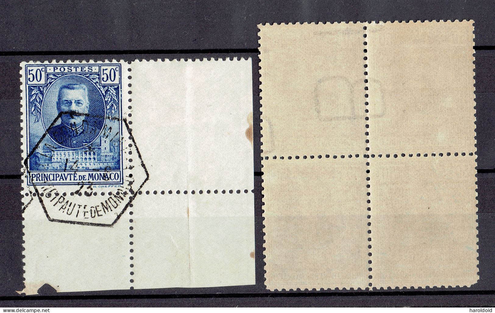 MONACO - VARIETE - N°69 PAPIER FILIGRANE DANS 1 BLOC DE 4 TP - XX MNH TB - Variétés