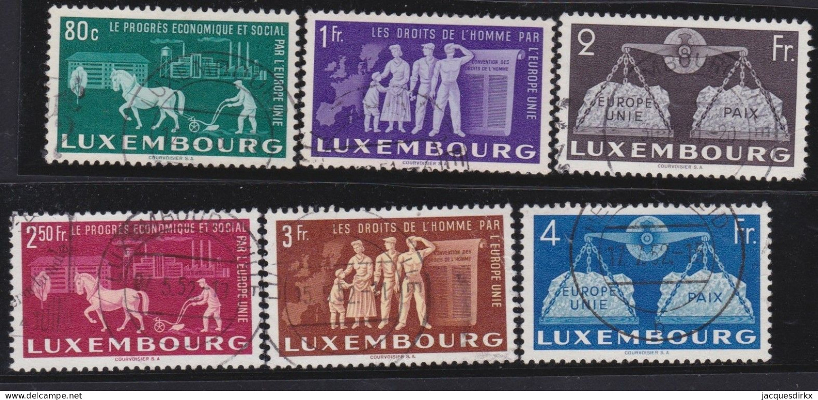 Luxembourg    .   Y&T     .   443/448         .   O      .     Oblitéré - Oblitérés