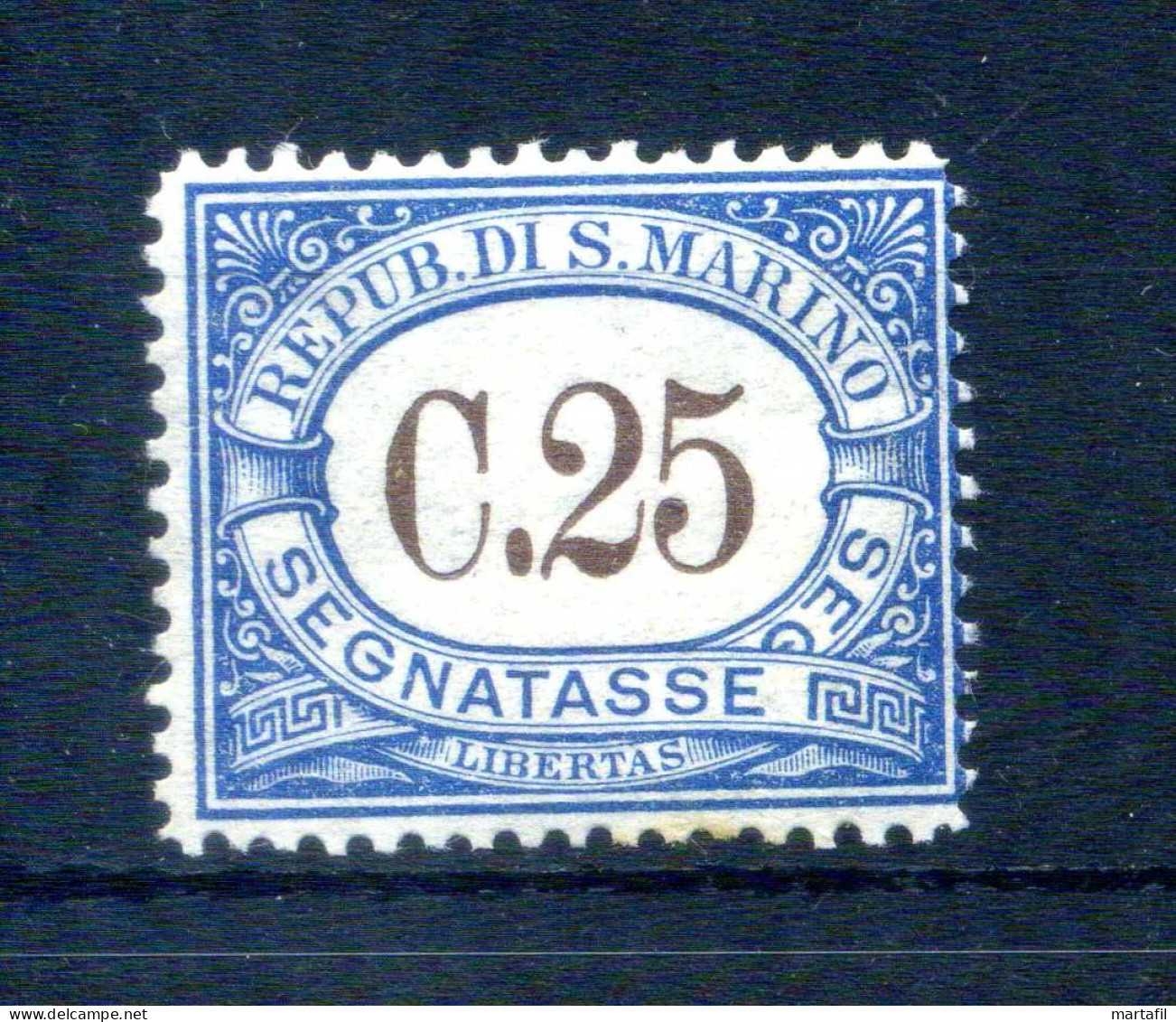 1939 SAN MARINO Segnatasse Tasse Tax N.57 25 Centesimi * - Segnatasse